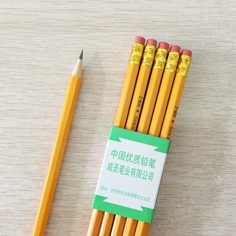 Creative Stationery Wayson Brand With Rubber HB Pencil Log Primary School Pencil Children's Prize Wholesale