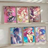 Anime MORE MORE JUMP! Momoi Airi PJSK Poster Self-adhesive Art Waterproof Paper Sticker Coffee House Bar Room Wall Decor