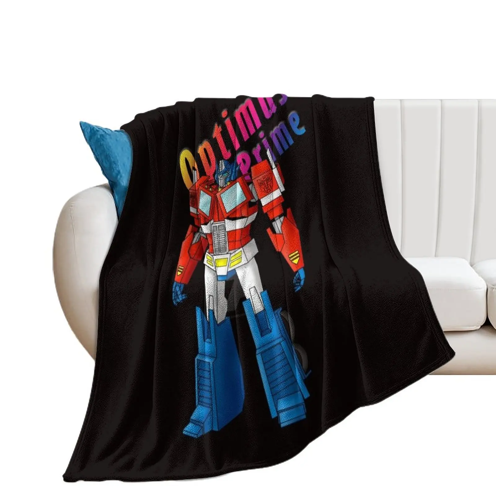 Optimus Prime, Transformers, Cartoon Throw Blanket Vintage Summer Soft Plush Plaid Blankets