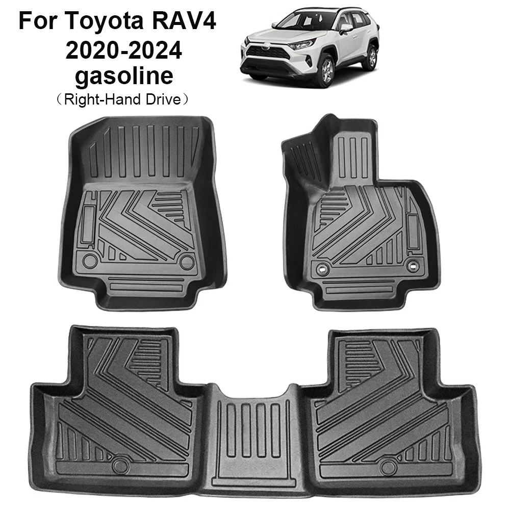 For Toyota RAV4 2019 2020 2021 2022 2023 2024 Custom TPE Car Floor Mats Automobile Carpet Cover Anti-slip Interior Accessories
