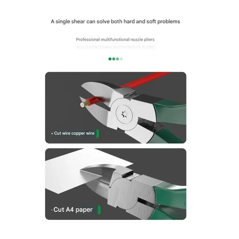 스테인레스 스틸 대각선 절단 플라이어 자동 스프링 헤비 듀티 케이블 커터 D2RD