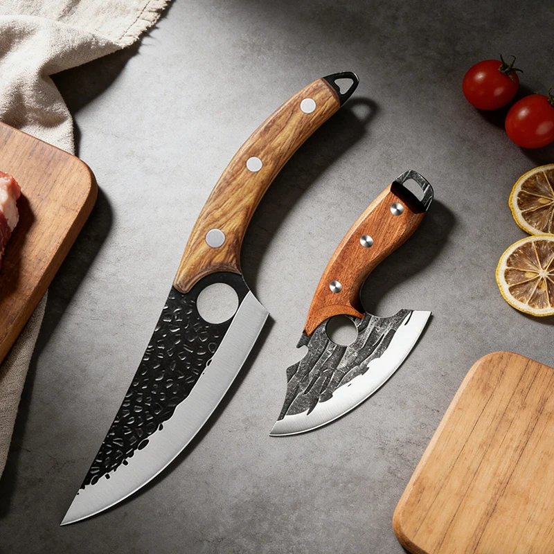 WXCOO Handmade Forged Kitchen Knife Fruit Slicing Utility Knife Specialized for Slaughtering Bone Removal Knife Kitchen Supplies