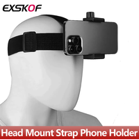 Head Mount Strap Mobile Phone Holder with Phone Clip for iPhone Samsung Smartphones GoPro Hero Insta360 SJCAM DJI Action Camera