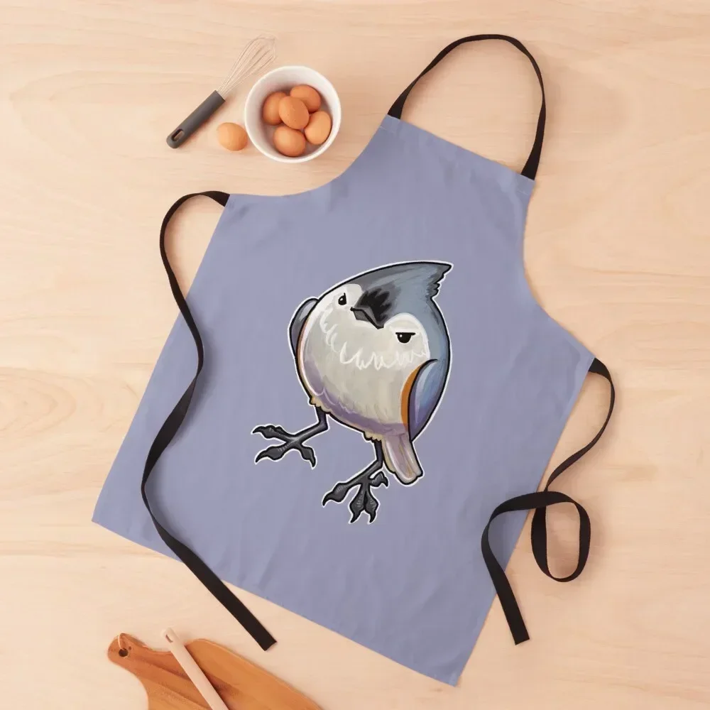 tufted titmouse Apron For Nail Stylist custom women's kitchen women's work Kitchen For Men Apron