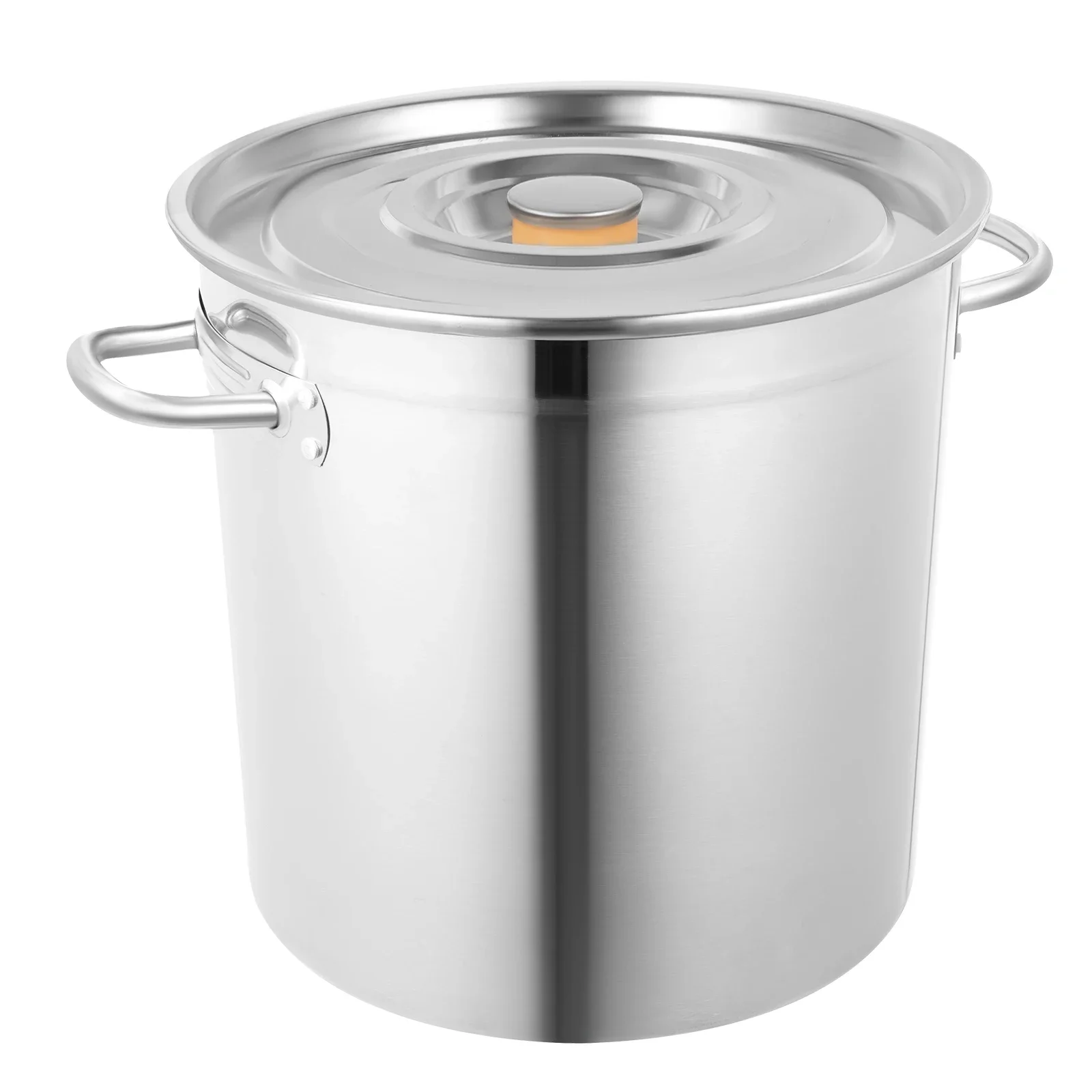 For 35L Stainless Steel Stockpot with Handle 35L Large Capacity Stockpot Soup Warm Pot Stainless Steel Stock Pot with Lid