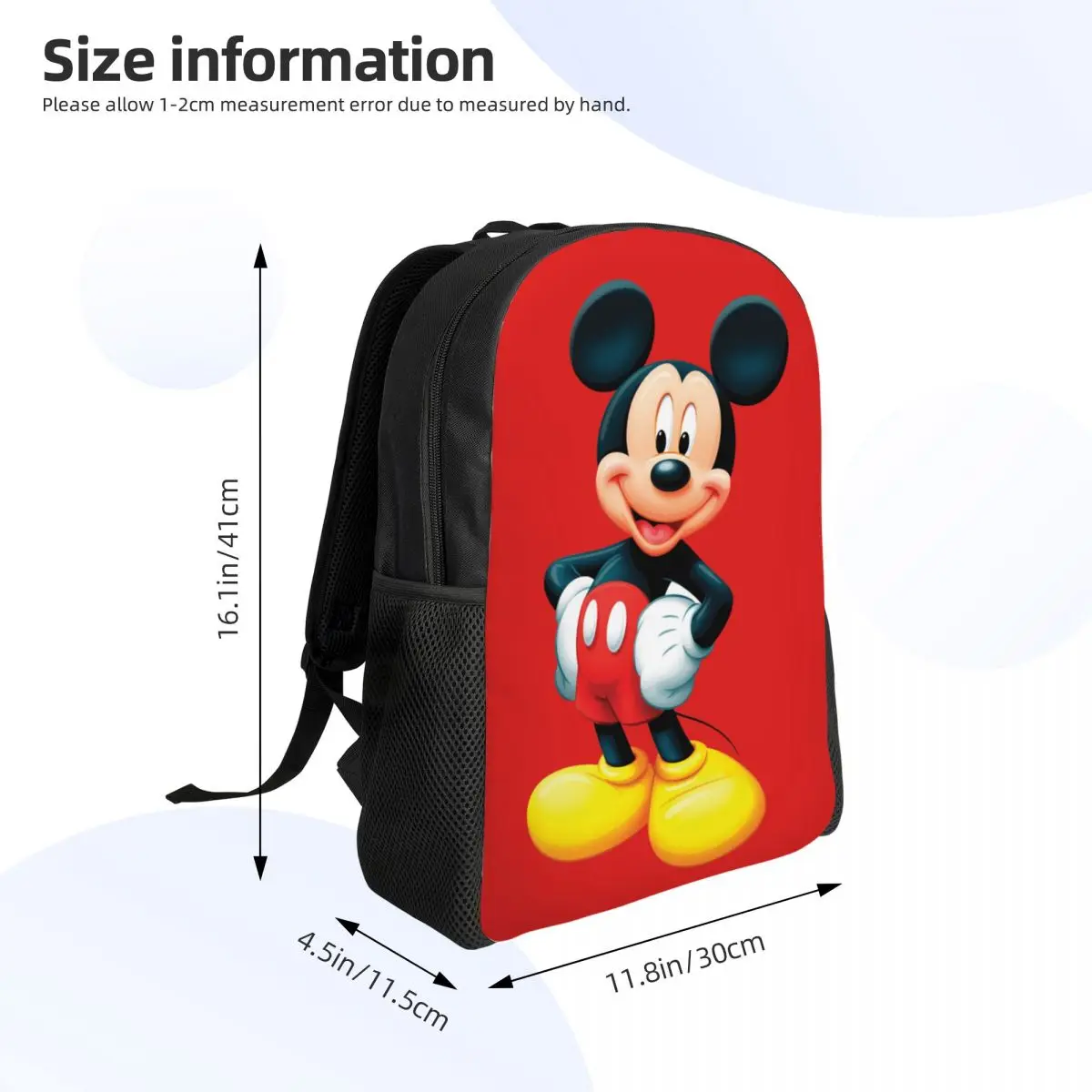 Aangepaste Disney Mickey Mouse Minnie Reizen Rugzak Vrouwen Mannen School Laptop Boekentas Cartoon Student Dagrugzak Tassen