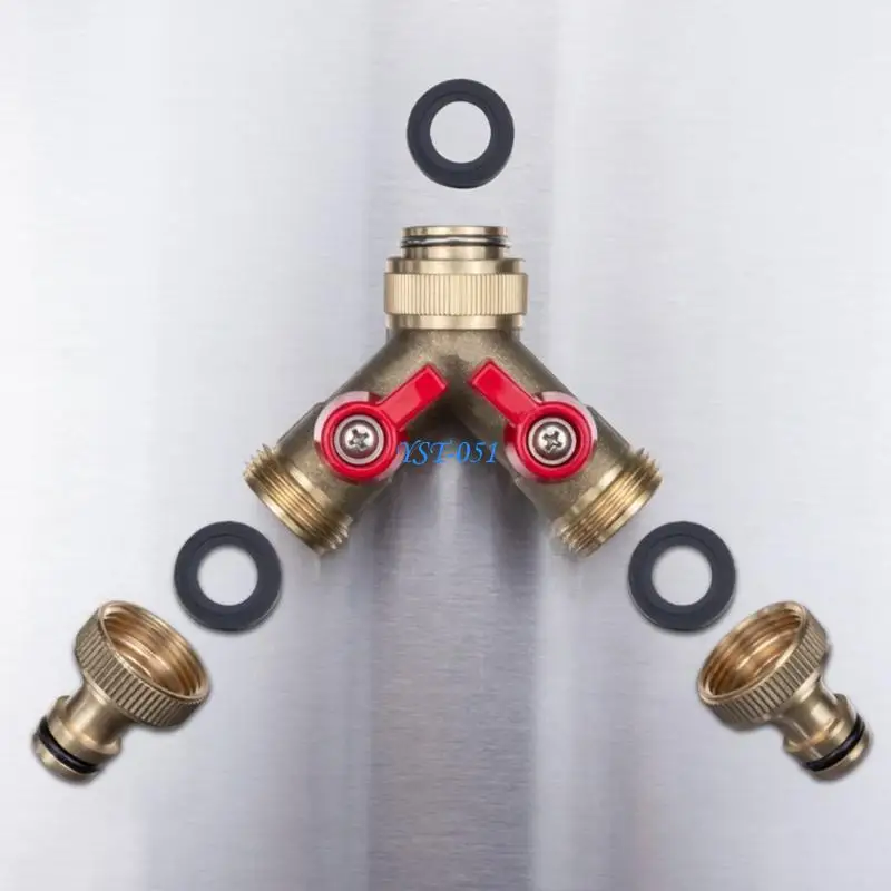 

E15A 3/4inch Y Shaped Hose Valves Simple Connection Y Valves Garden Hose Adapter