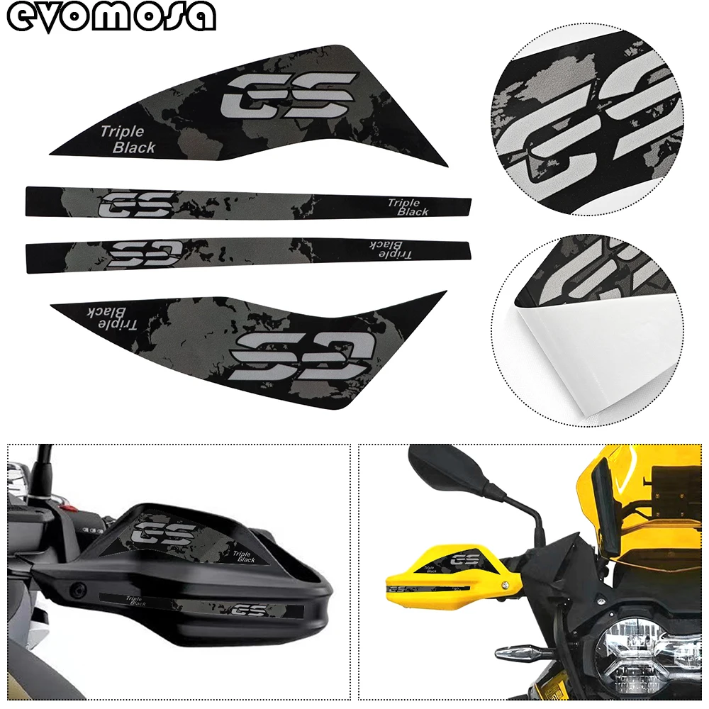 Motorcycle Handguard Decal For R1250GS R 1200GS Adventure XR F850/750/650GS 40 Years GS Sticker Triple Hand Guard Shield Decal