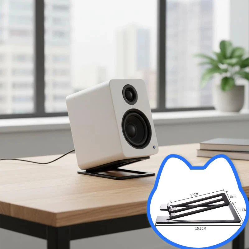 

Anti-Vibration Speaker Stand 2Pcs - Desktop Monitor Riser for Better Sound Clarity Pad for Home Theater and PC Speakers