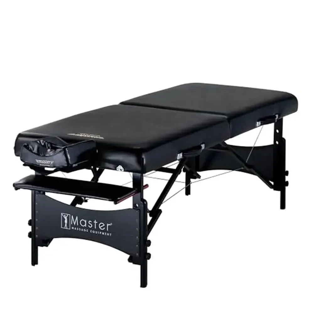 Galaxy Professional Portable Massage Table Package Black Memory Foam Cushioning Tattoo Table Spa Salon Adjust 24-34'' Foldable