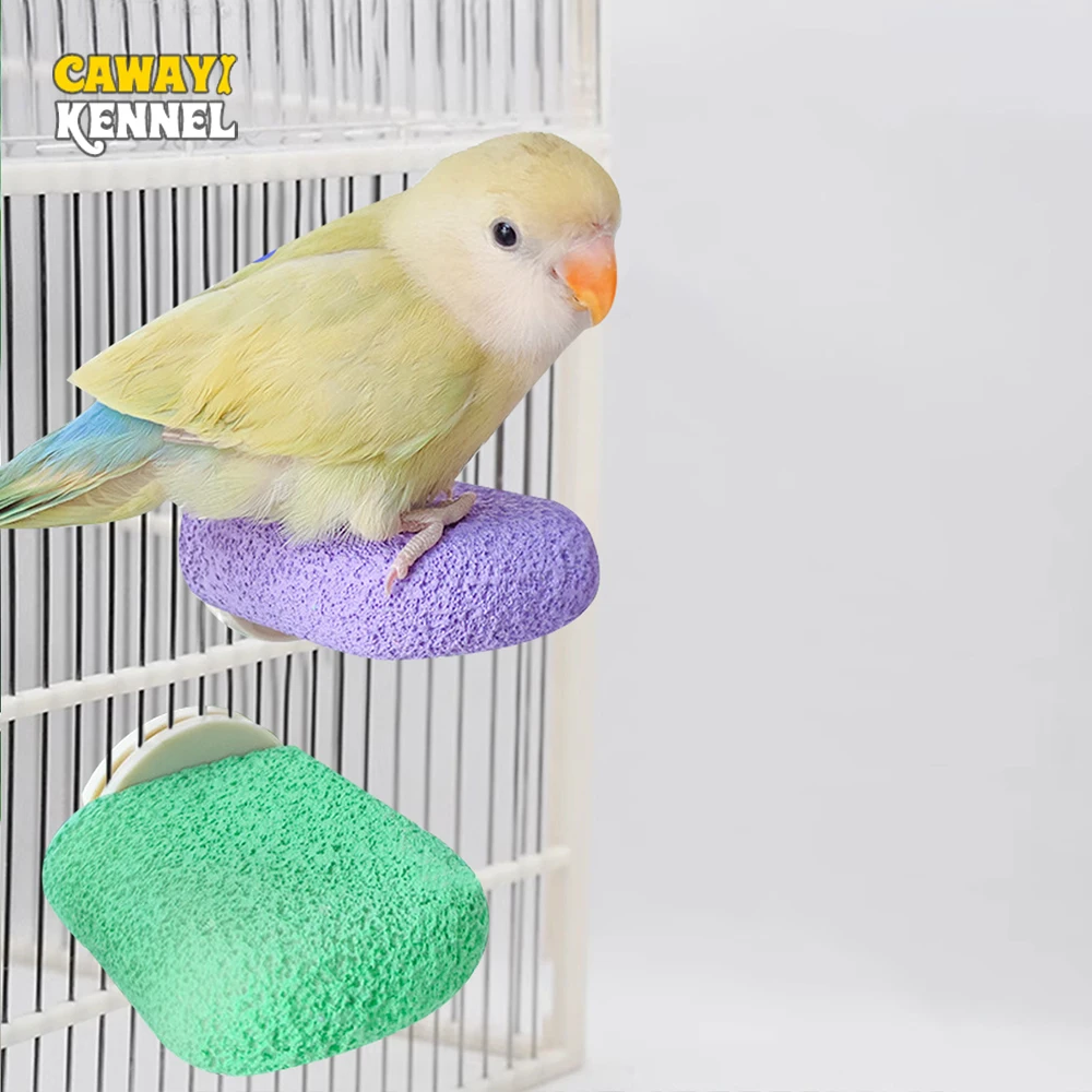 Bird Stand Toy for Parrot Squirrel Hamster Calcium Milk Molar Platform Board Parrot Jumping Platform Grinding Stone Chew Toy