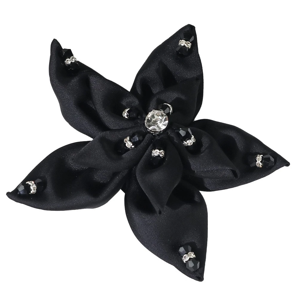 

Оптовые пятилепестковые цветы-бутоньерки для рукоделия: заколки, броши, аксессуары для обуви, платьев, сумок, тканевые цветы со стразами, украшения для волос DIY 2026