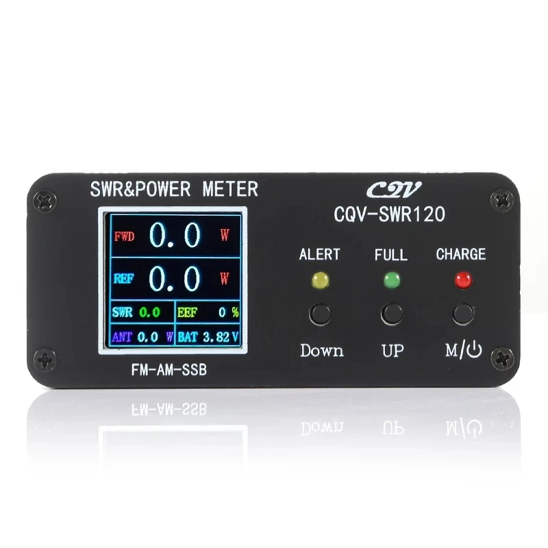 CQV-SWR120 120W SWR & Power Standing Wave Meter High Standing Wave Alarm Function 240 * 240 Full Color HD Display FM-AM-SSB