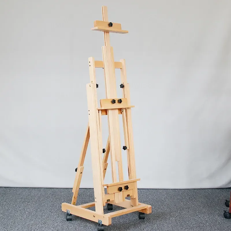 for Art Student Flat Stand Dual Purpose Easel Beech Lift Fold Sketch Oil Painting Display Rack Floor Multifunctional Easel