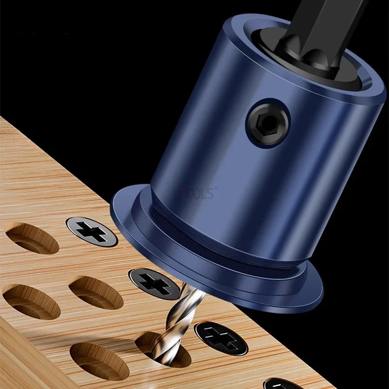 2.8-4.5mm Woodworking 2-in-1 HSS Router Bit Hexagonal Shank Carpentry Countersunk Drill Bit Limit Hole Opener Limit Sinking Bit