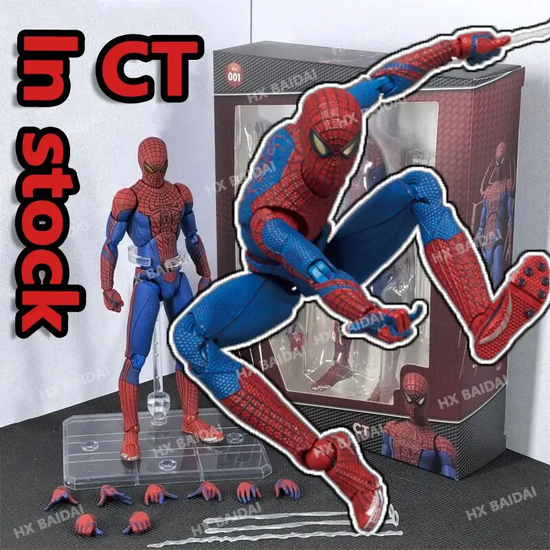

Ct Toys Spiderman Mafex 001 Peter Parker Andrew Garfield The Amazing Spider-Man Shf Anime Action Figure Figurine Customized Toys