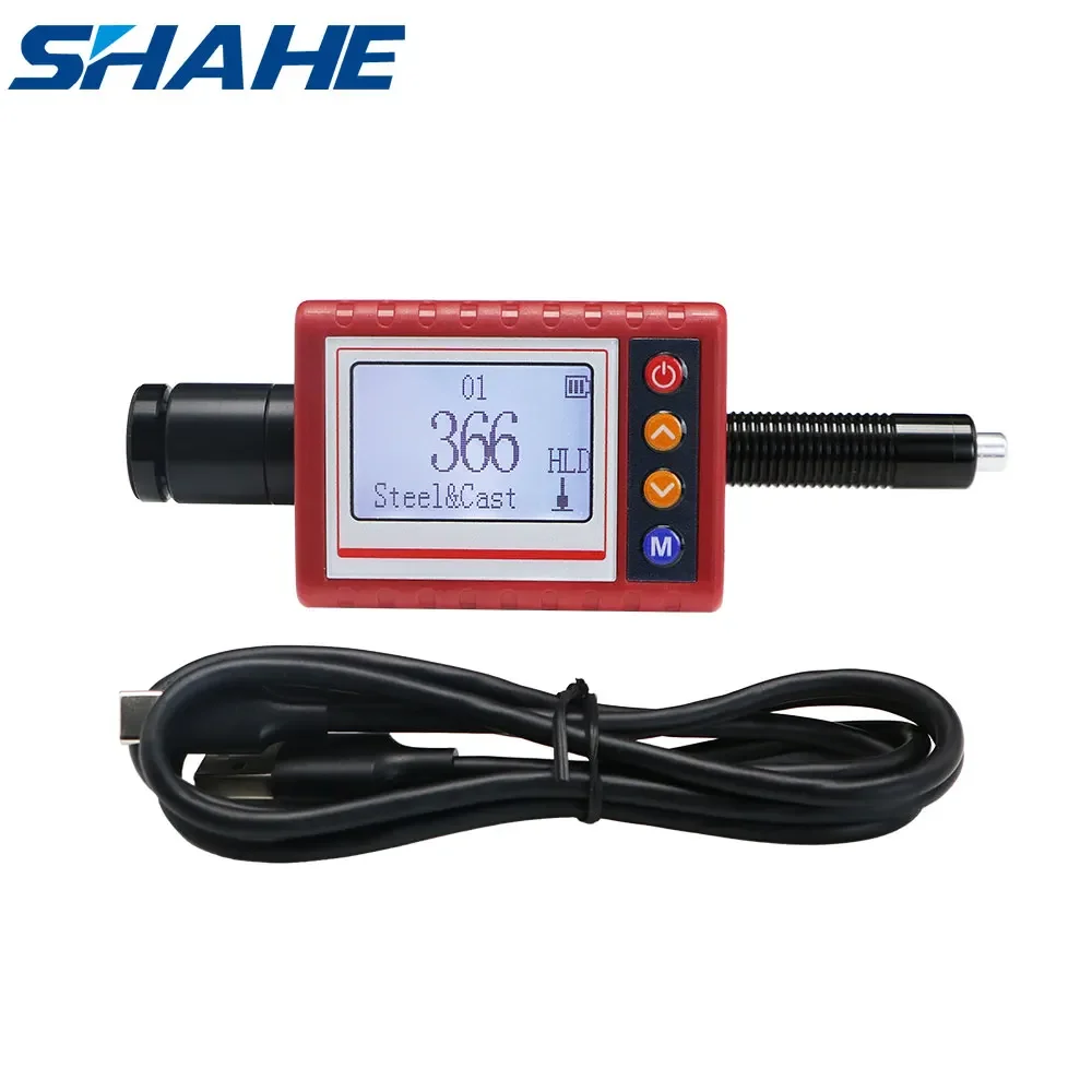 

SHAHE Portable Leeb Hardness Tester Rechargeable ±0.5% Accuracy Durometer Tester For HLD,HRC,HRB,HRA,HB1,HB2,HV,HSD Testing