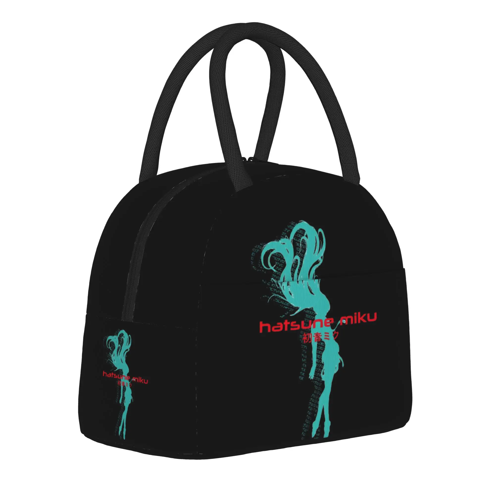 

Hatsunes Mikus Insulated Lunch Bags for Men Women Storage Food Box Portable Thermal Cooler Lunch Boxes For Travel