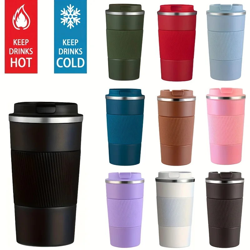 Stainless Steel Vacuum Travel Mug Double-Walled Leak-Proof Portable Thermal Sport