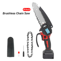 Mini Cordless Chainsaw 6 Inch Compatible with Milwaukee 20V Battery, Chain Saw with Strong Motor for Tree Trimming(Tool Only)