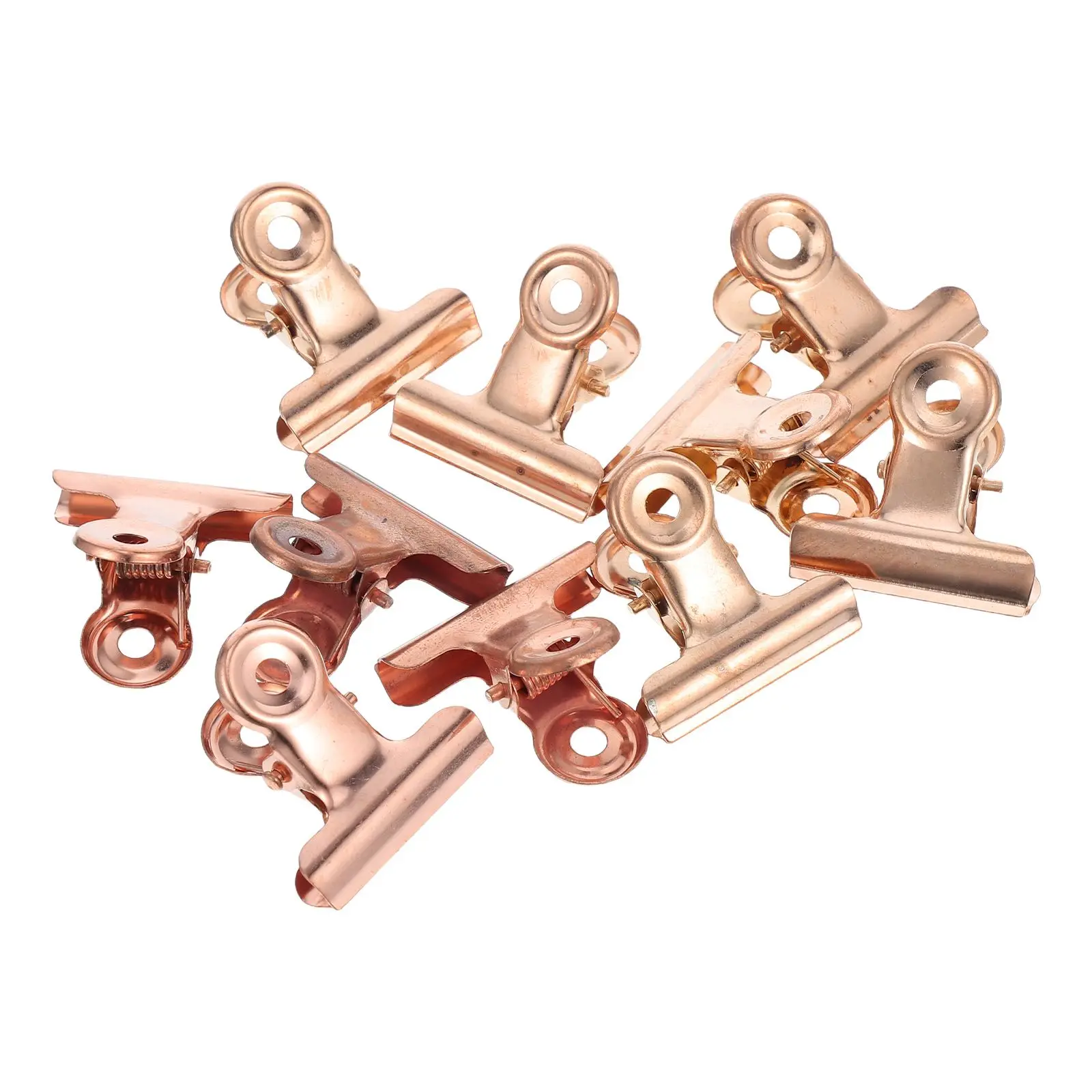 

10 Pcs Paper Clamps Shaping Clip Fixing Metal Golden Stainless Steel Clips Office