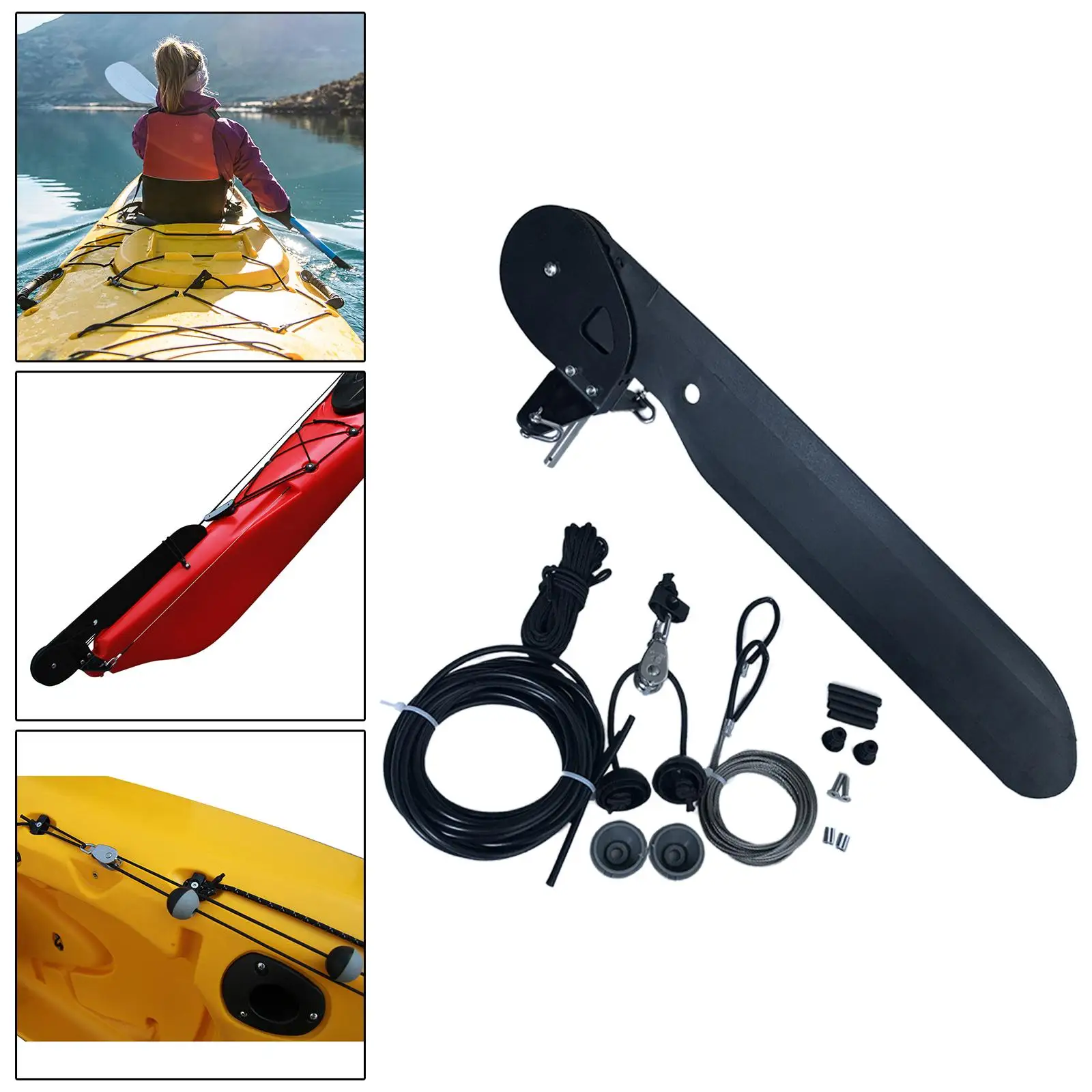 Nylon Kayak Boat Rudder Adjustable Control Direction for Canoe Rear Tail Fishing Boat Parts