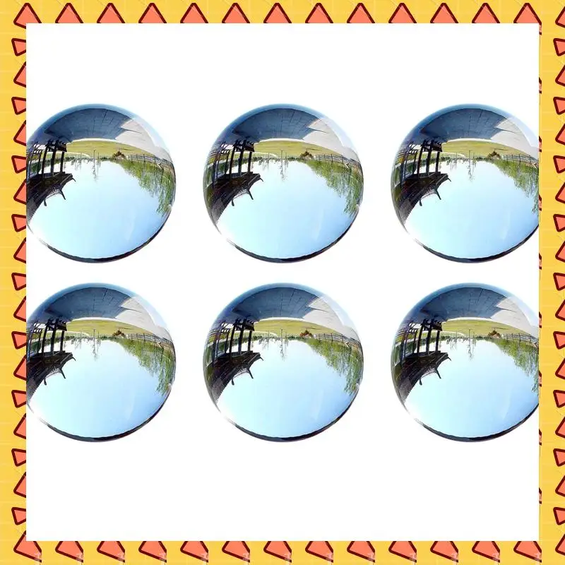 

A008 6Pcs 40Mm Clear Glass Crystal Ball Healing Sphere Photography Props Gifts