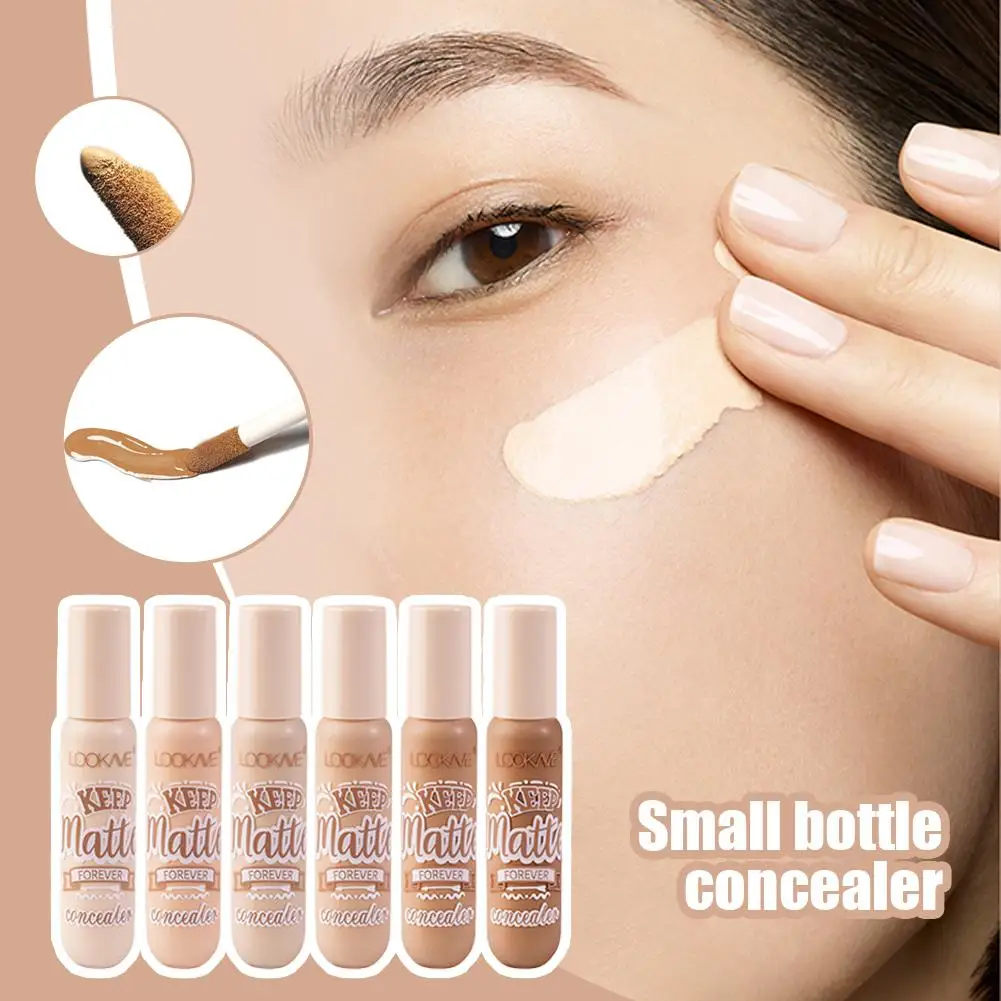 6 Colors Small Bottle Matte Concealer Waterproof Moisturizing Cosmetics Acne Makeup Natural Face Full Cream Base Coverage D O4r1