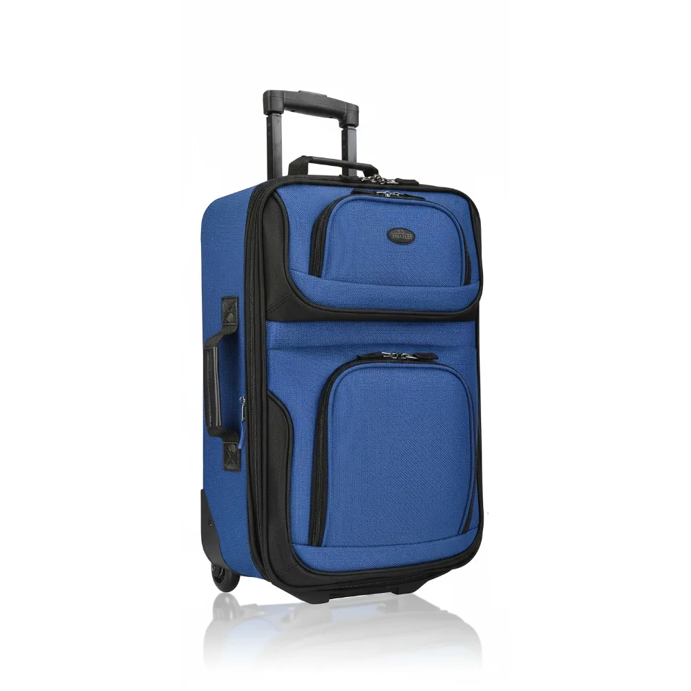 

Lightweight 20" Carry On Luggage Softside Suitcase Expandable 2-Wheel Rolling Travel Bag for Frequent Flyers