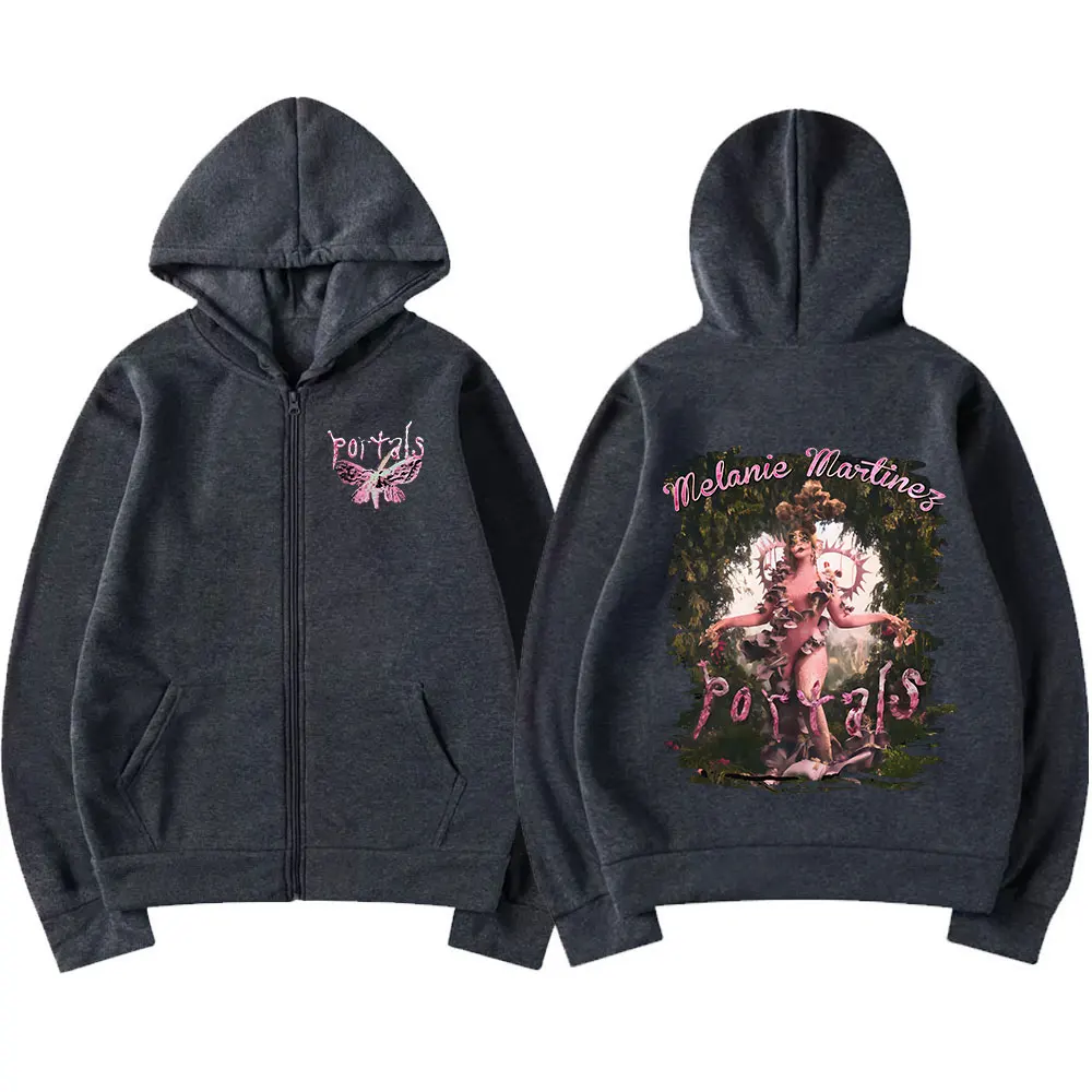 Singer Melanie Martinez Portals Zipper Hoodie Men Women Autumn/Winter Casual Zip Up Hoody Oversized Jacket Sweatshirt Streetwear