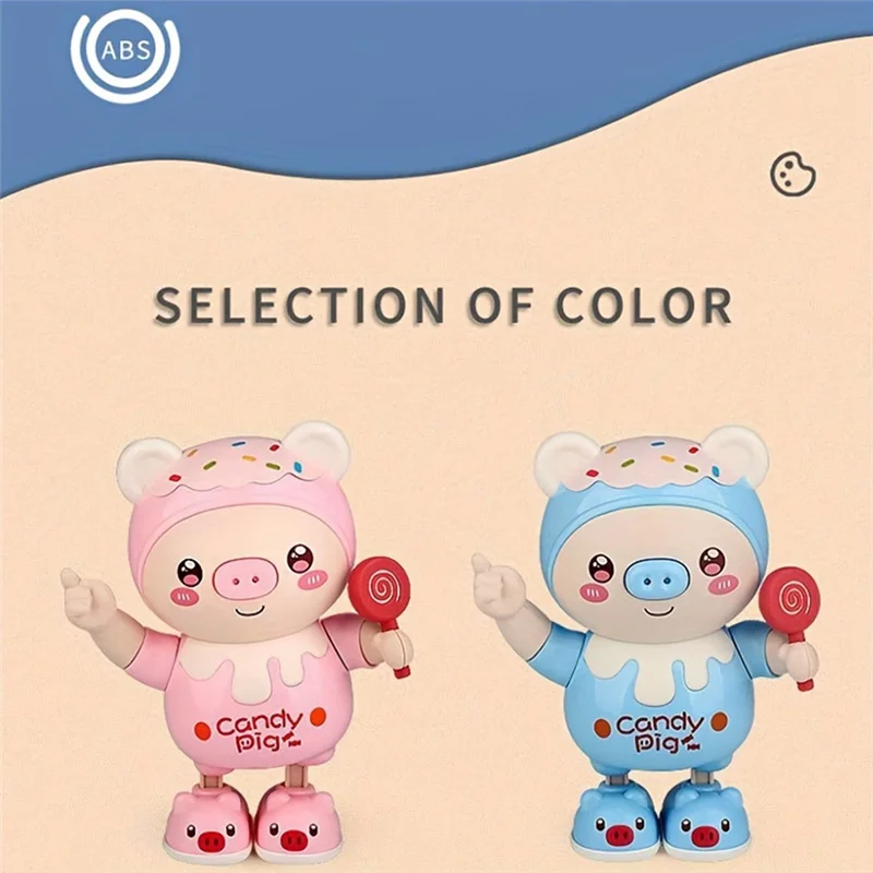 CYGJ-Upgraded Electronic Pets Pig Dancing , Electric Lighting Music Twisting Swing Left And Right Walking