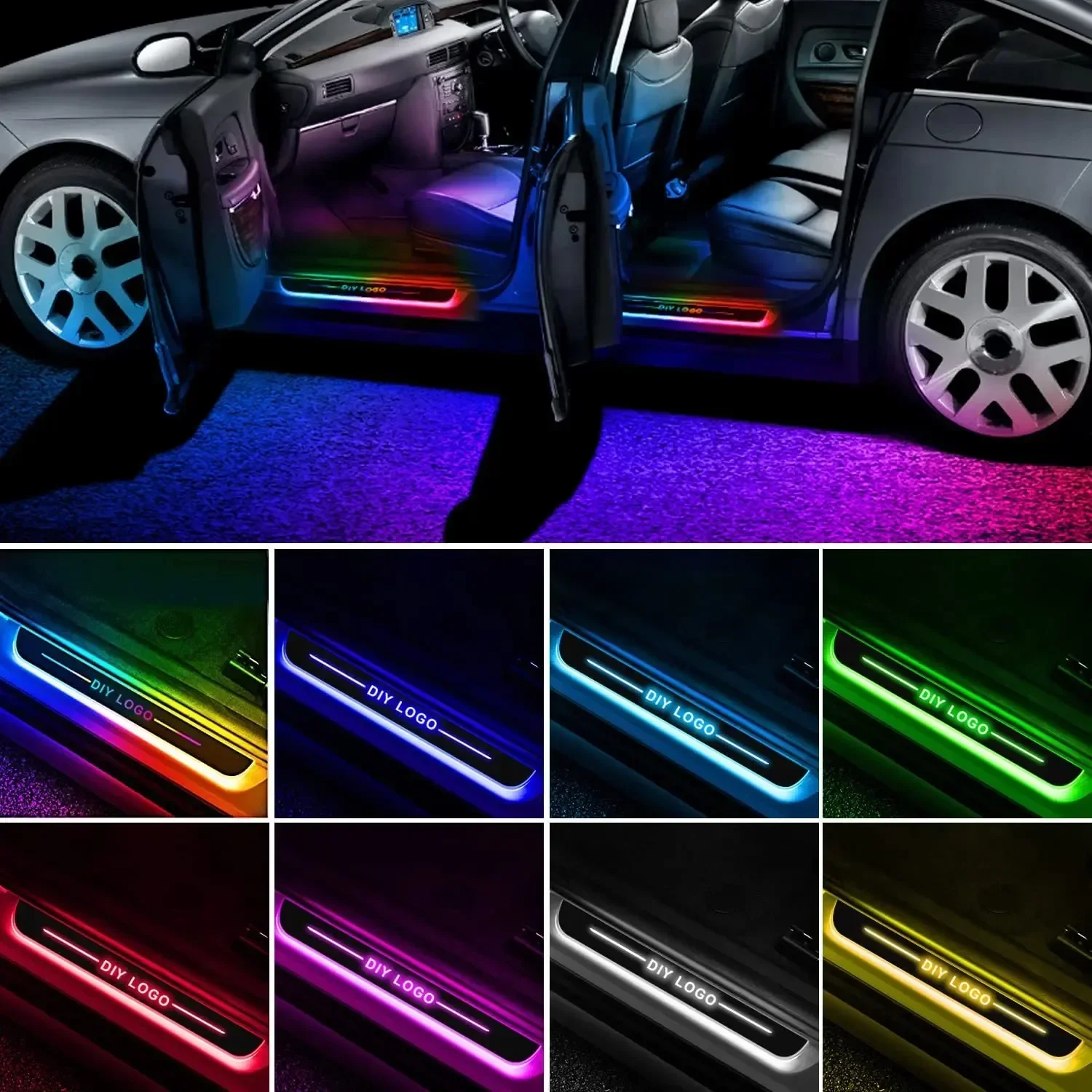 Customized For KN GT LINE KX5 Stinger Sportage K5 RIO morning Car Door Sill Light LED Welcome Pedal Projector Threshold Lamp