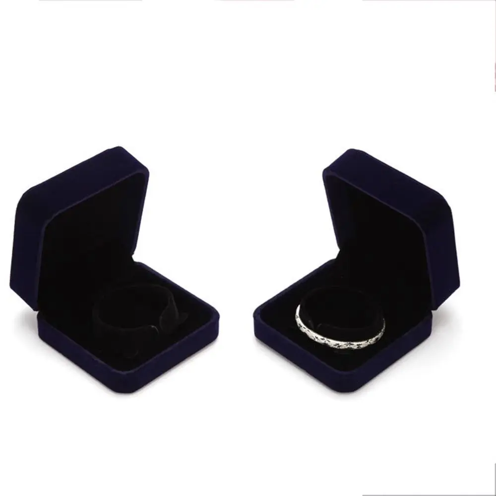 Fresh Creative Small Bangle Storage Box Solid Color Velvet Jewelry Box Bracelet Holder Case Jewelry Display Packing Gift Box
