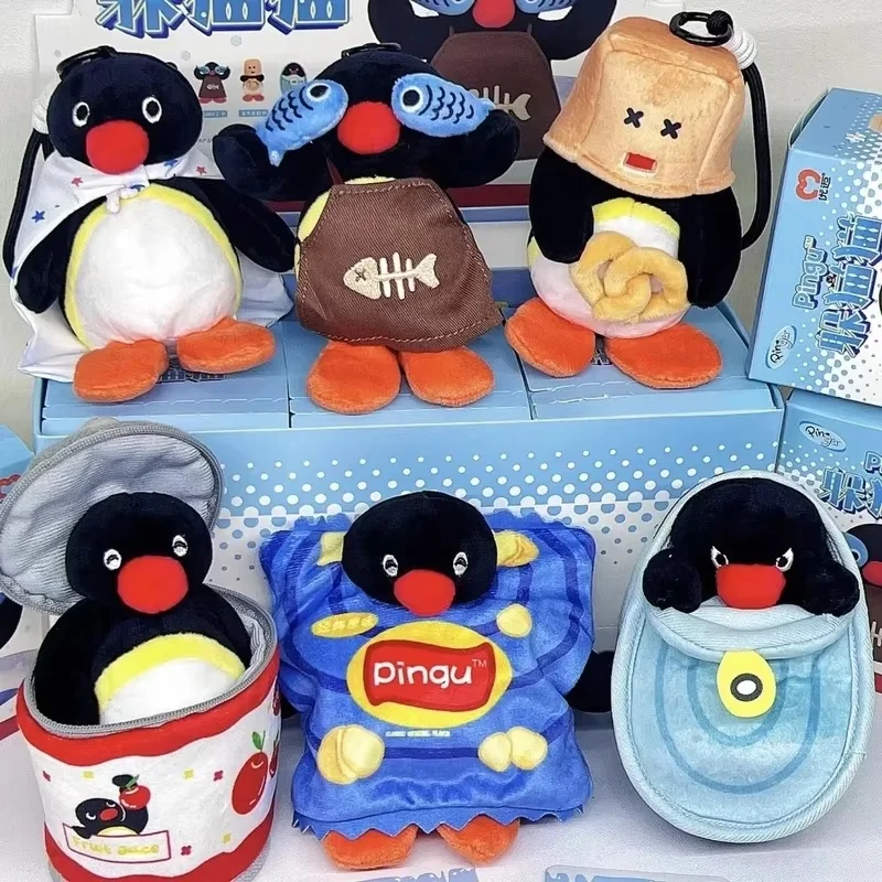 

Penguin Family Hide And Seek Series Plush Blind Box Toy Cute Dolls Bag Charm Pendant Keychain Mystery Box Surprise Gift