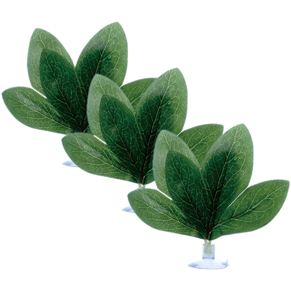 

3Pcs Decorative Faux Plants Vivid Aquarium Decor Wear Resistant Safe Fish Tank Ornament Fake Plant Decorative Faux Plant
