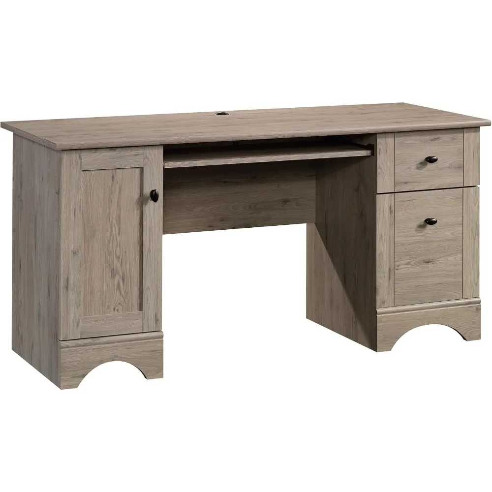 Miscellaneous Office Computer Desk with Drawers, Laurel Oak