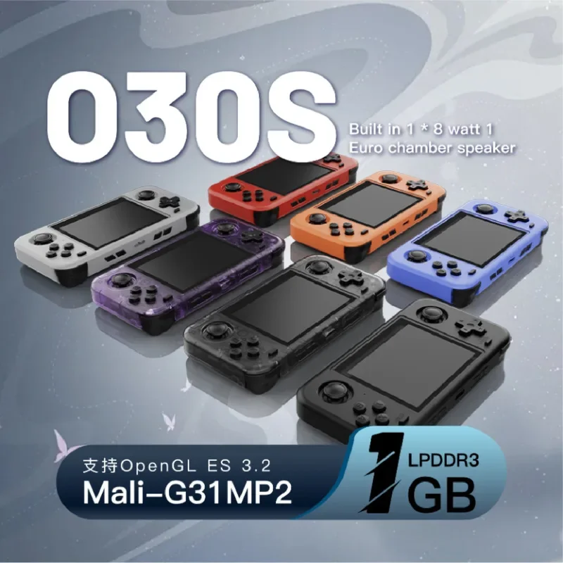 O30S open source smart pocket Retro Handheld Video Game Console Linux System 3.5 Inch IPS Screen 64GB 128GB Games