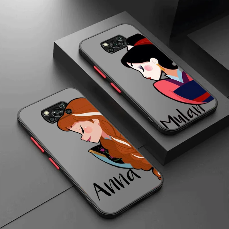

Anime Girl Princess Rapunzel Frosted Translucent For Xiaomi Mi Poco X5 X4 X3 M6 M5S M5 M4 M3 F5 F4 F3 GT Pro 5G TPU Phone Case
