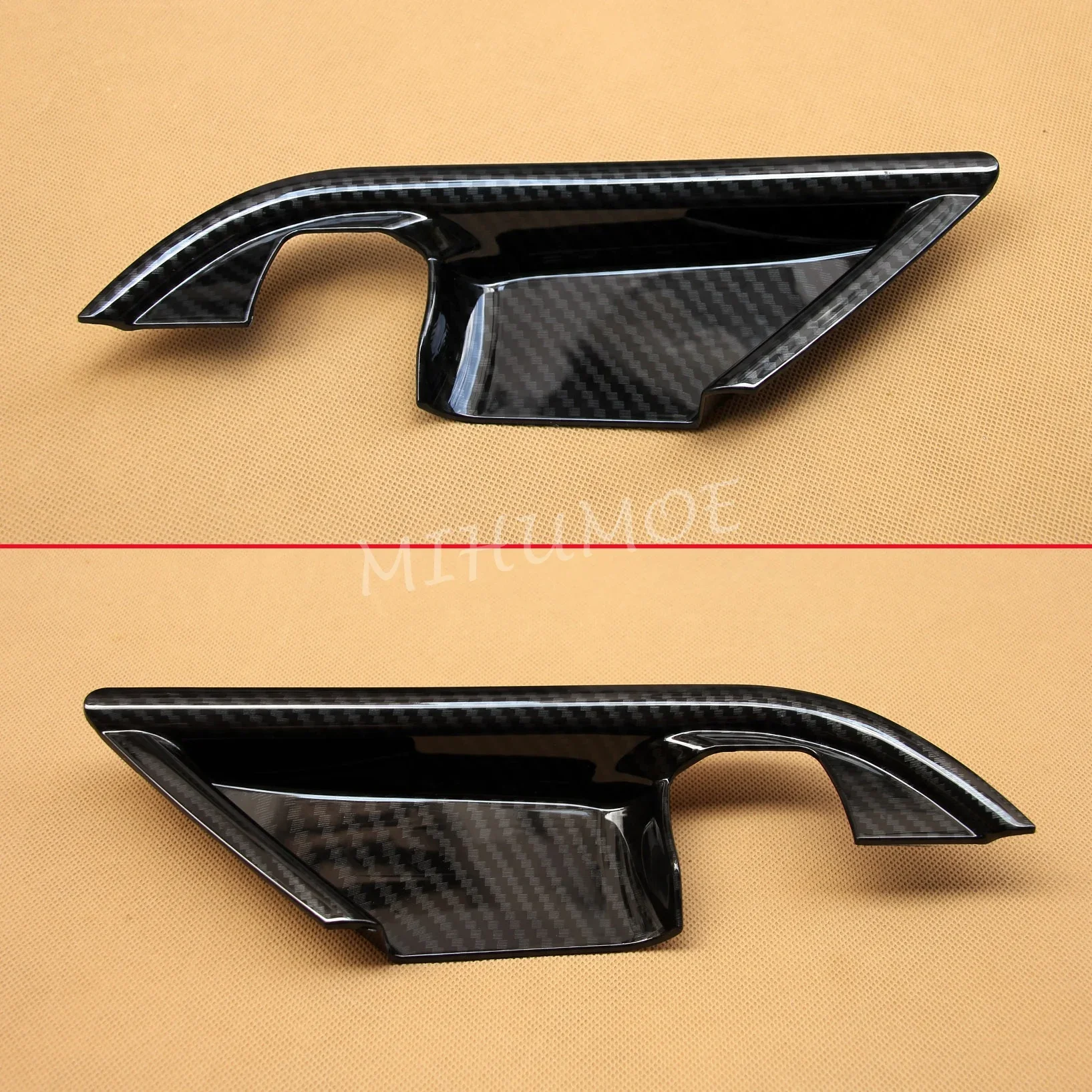 لتويوتا كامري 2018 2019 2020 2021 2022 2023 2024 ألياف الكربون الداخلية غطاء مقبض الباب الزخارف اكسسوارات #3