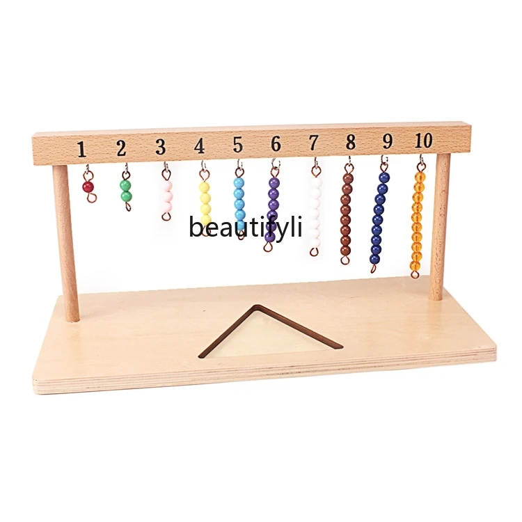 Wooden 1-20 color beaded stand Early education educational 3-6 year old children learning math toys