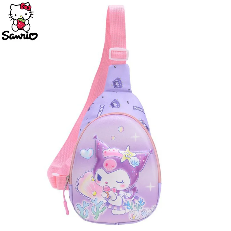 Sanrio Crossbody Bag Cinnamoroll Chest Bag Kuromi My Melody Coin Purse Hello Kitty Things Shoulder Bag Makeup Pouch Girl Gift