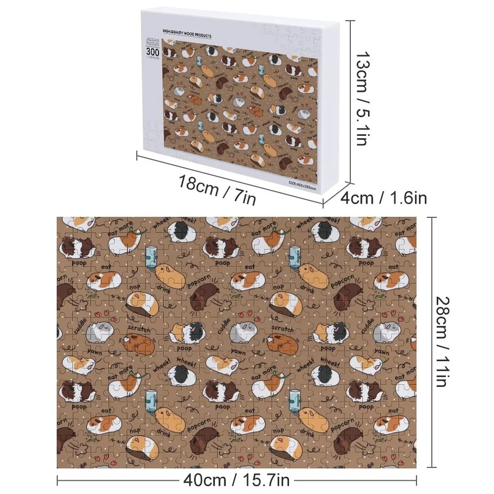 Meers chweinchen täglich To-Do-Liste-brauner Hintergrund Puzzle iq Kleinkind Spielzeug Foto Holz für Erwachsene Puzzle