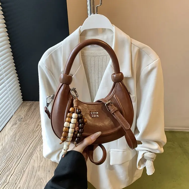 2025年夏-2163-ファッション-ショルダーバッグ-新作-レター-シンプル-ジッパー-レディース-ショルダー-クロスボディ-ハンドバッグ