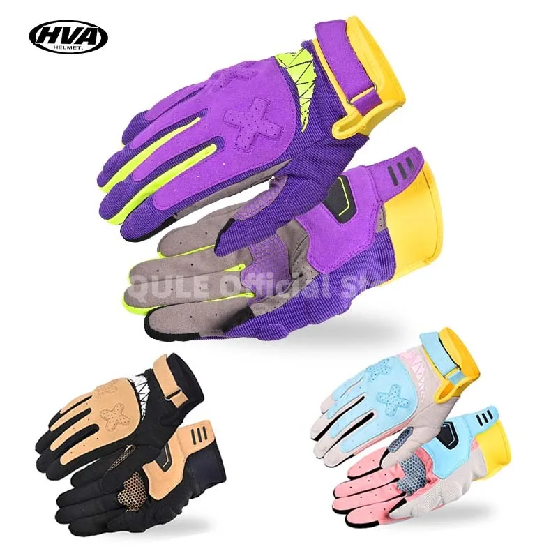 Summer Motorcycle Gloves Men Women Motocross Racing Gloves HVA Full Finger Protective Sports Guantes Moto Driver Driving Glove