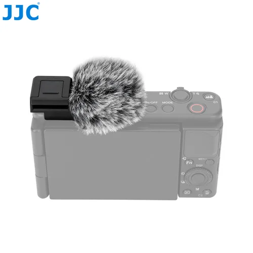 Imagen 2 del producto Manguito de viento de zapata fría JJC para Sony ZV-E10 II ZV-1 II ZV-E1 ZV-1F ZV-E10 ZV-1 parabrisas de micrófono de cámara con soporte de zapata fría