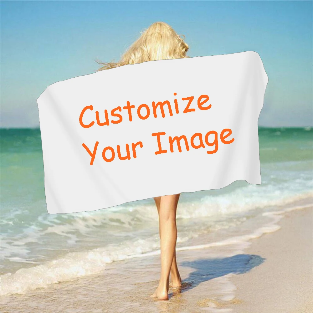 

Custom 3D Bath Beach Towel Polyester Square Funny Picture Customization Microfiber Outdoor Living Room Home Decor Swimming Gifts