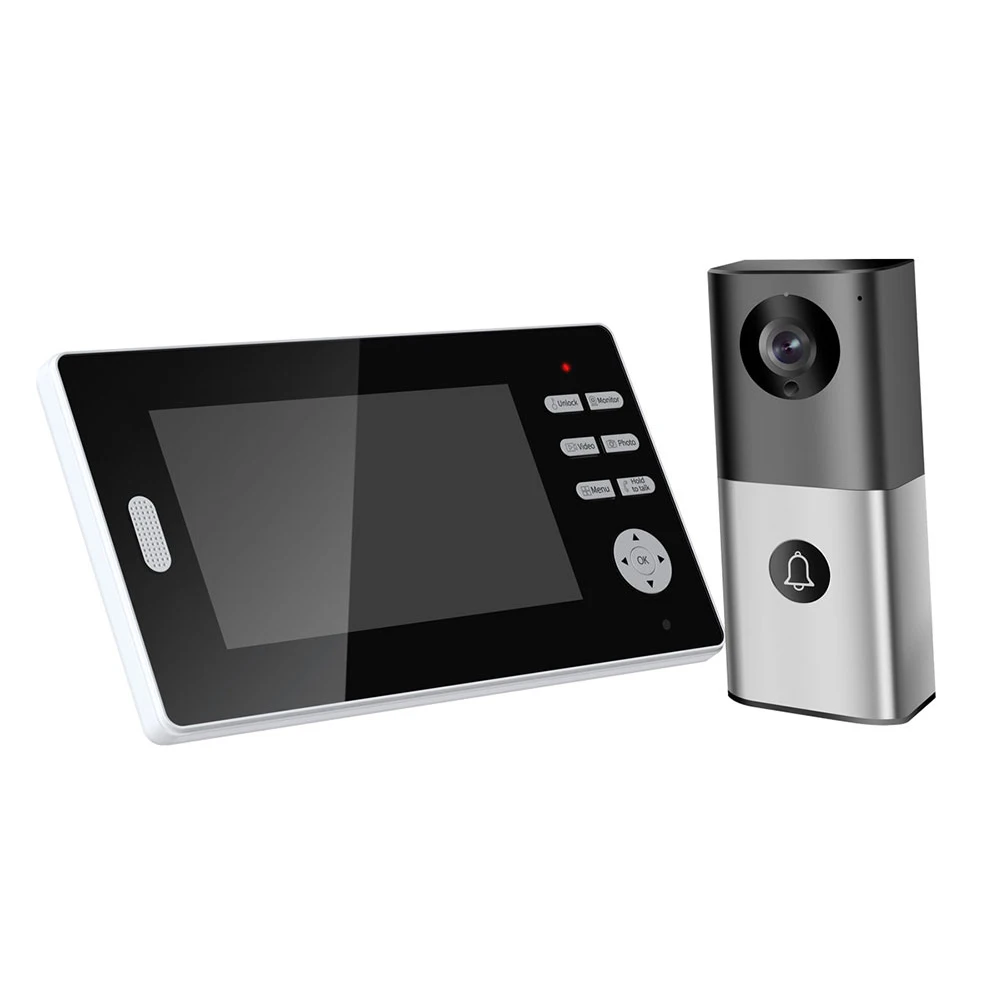 

7Inch IPS Screen 2.4Ghz Wire-Free Wireless Video Door Phone IR Night Vision Visual Intercom Doorbell Access Control System