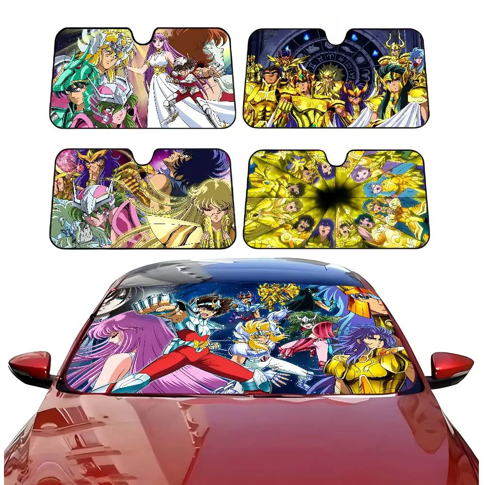 Popular Anime S-SaintS-Seiyas Windshield Sun Shade Car Solar Reflector Protector Window Visor Screen Cover Vehicle Windscreen