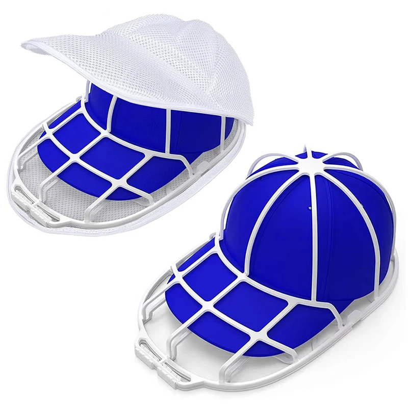 Cap Washing Cage For Machine Hat Washer Cage Cleaning Baseball Cap Washer With Anti-deformation Protection Rack Storage Mesh Bag