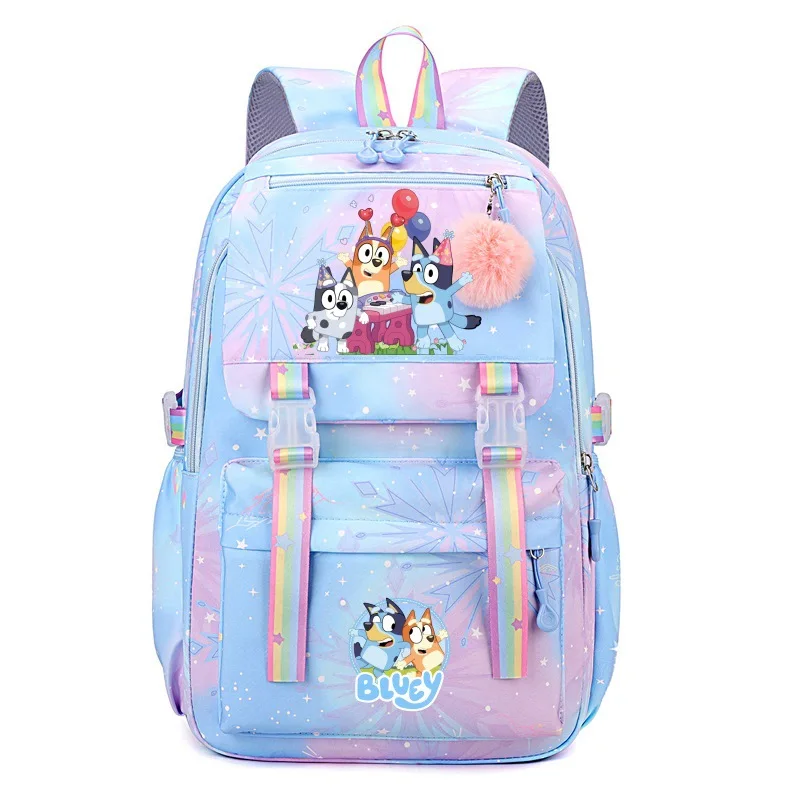 

2024 Bluey New Cartoon Printed Schoolbag Primary School Junior High School Students Backpack Large-capacity Leisure Backpack